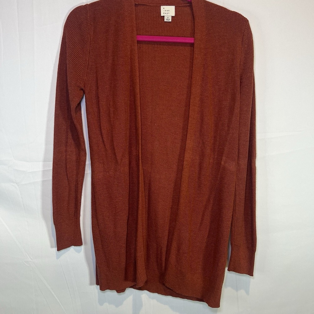 A New Day | Burnt Red Brown Open Cardigan | Size S‎
